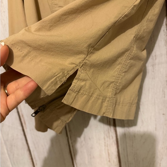 Y2 Blu Lightweight Khaki Ruffle Collar Utility Jacket Size Medium - Picture 7 of 9